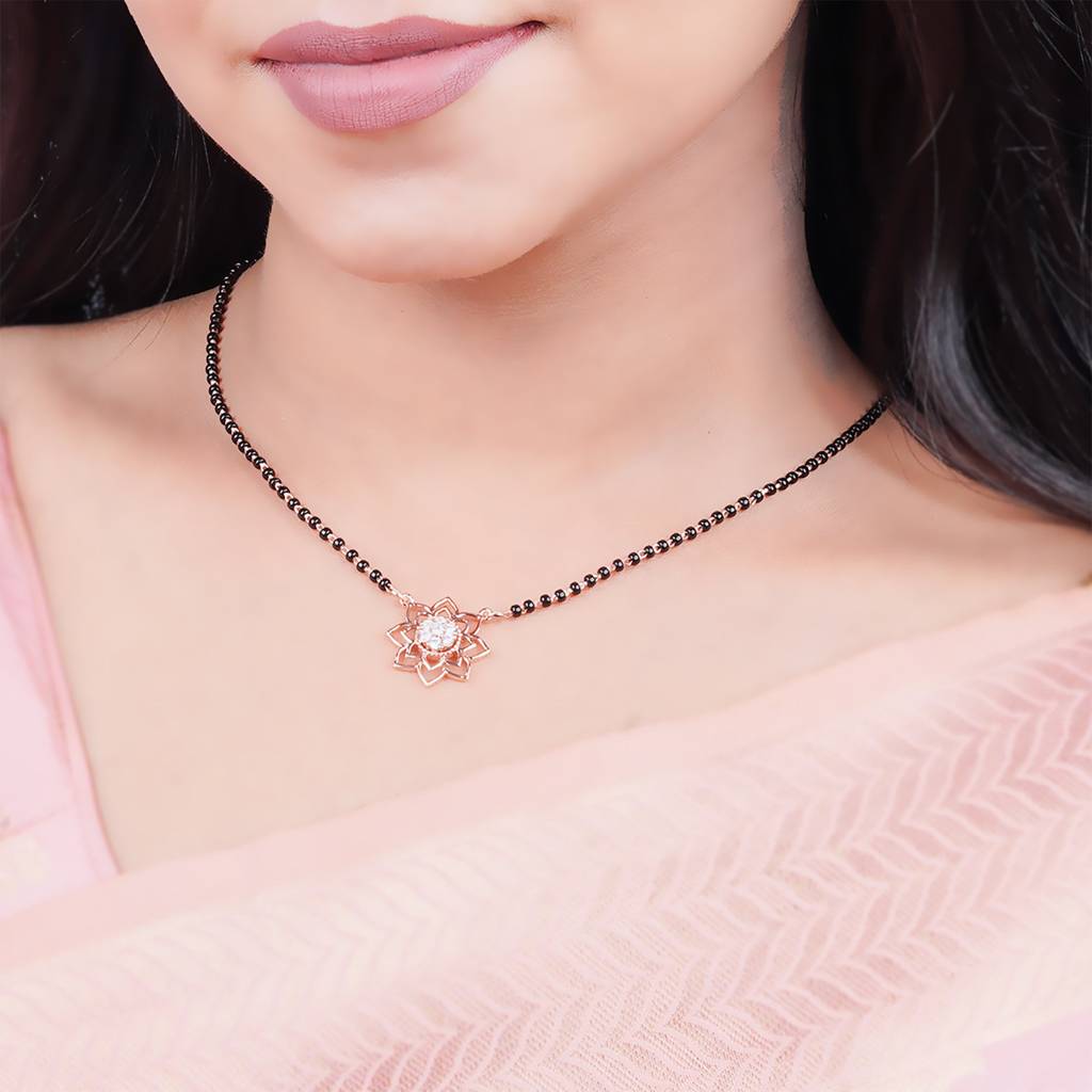 Rose Gold Starlight Zircon Mangalsutra : ZLMS-1006