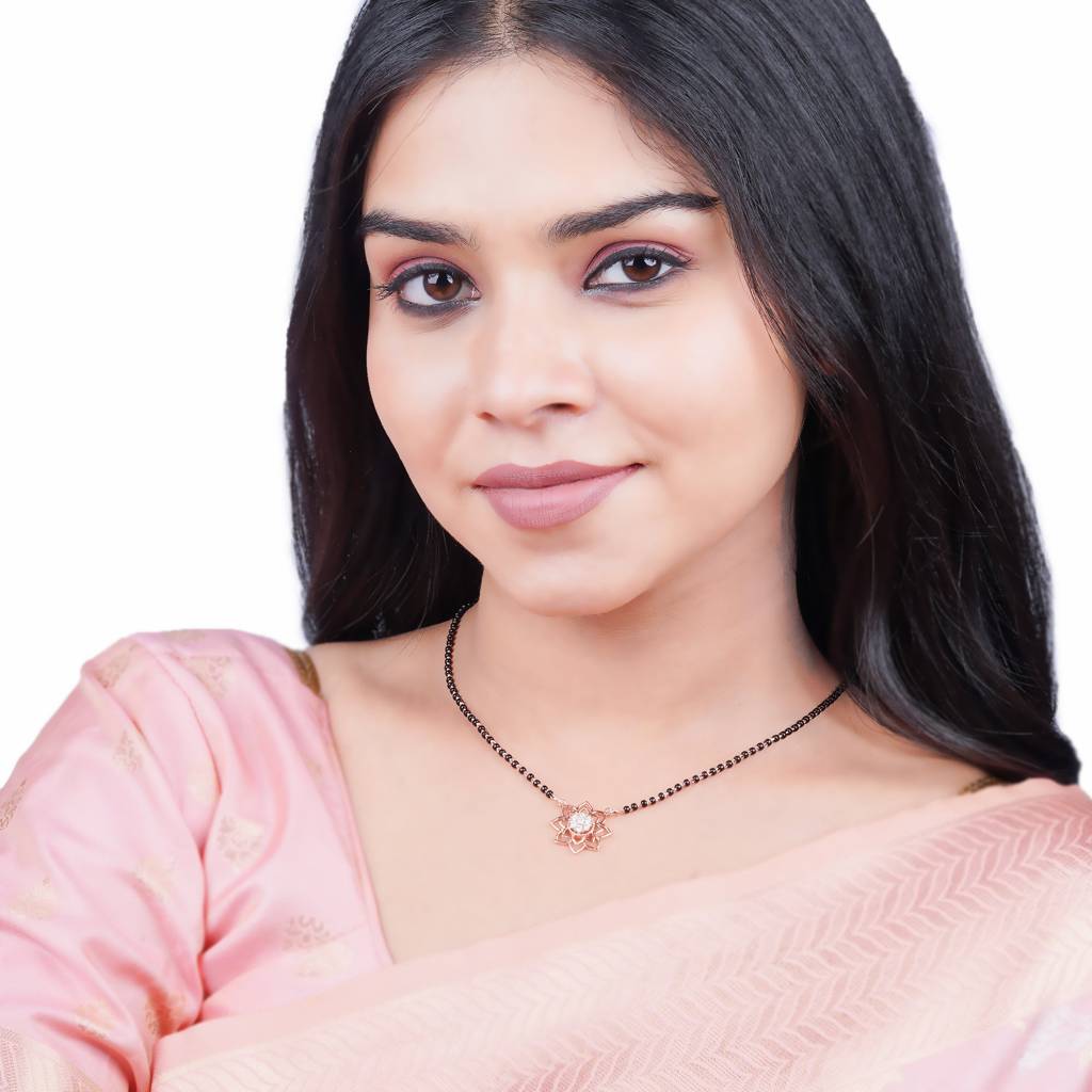 Rose Gold Starlight Zircon Mangalsutra : ZLMS-1006