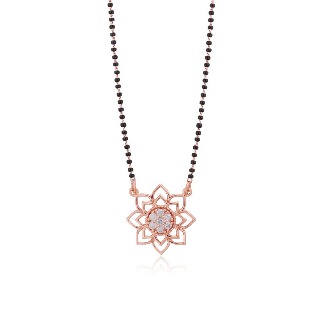 Rose Gold Starlight Zircon Mangalsutra : ZLMS-1006
