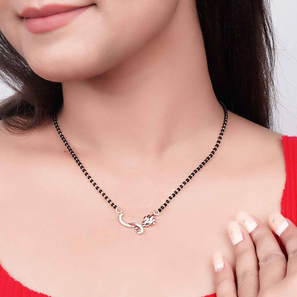 Rose Gold Floral Love Bond Mangalsutra : ZLMS-1019