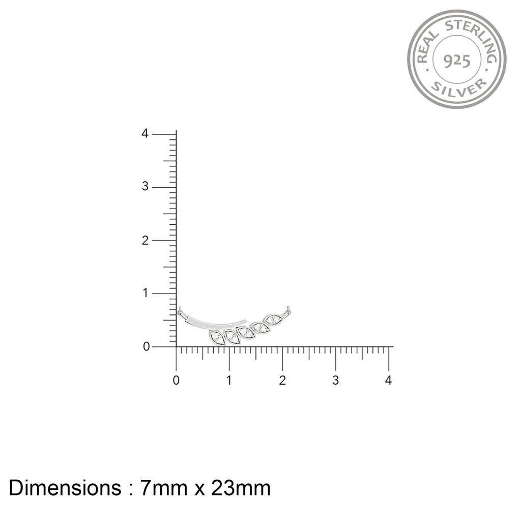 Silver Zircon Bar Necklace : ZLNKL-1004