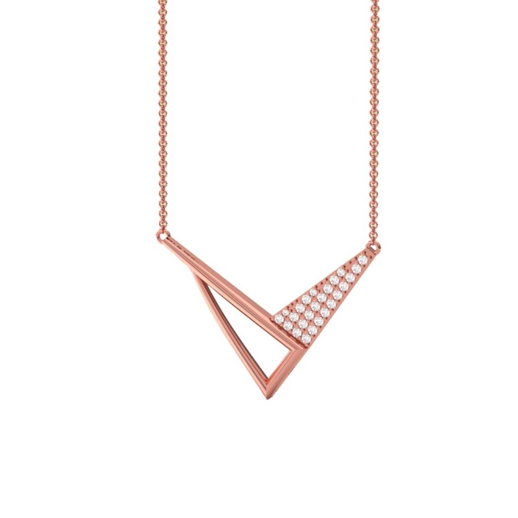 Rose Gold Cupid'S Arrow Necklace : ZLNKL-1020R