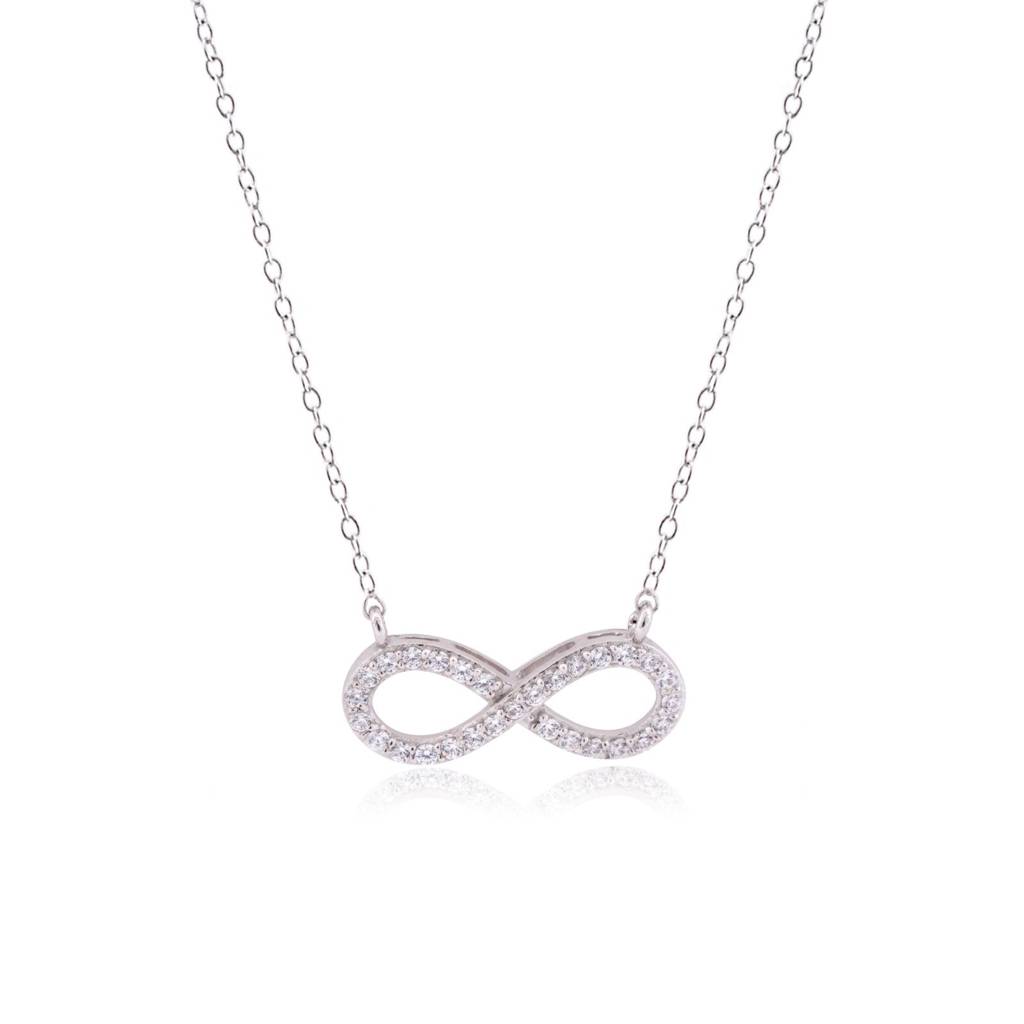 Silver Infinity Grace Diamond Necklace : ZLNKL-1027