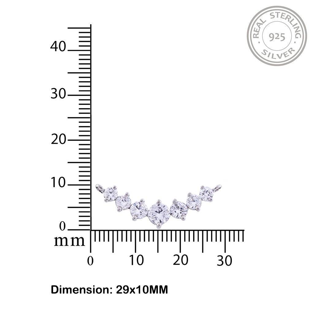 Silver Zalkari Signature 7 Shades Of Zircon Necklace : ZLNKL-1029