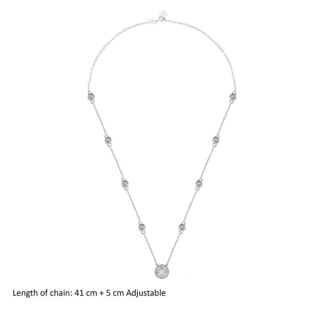 Silver Queens Charm Necklace : ZLNKL-1032