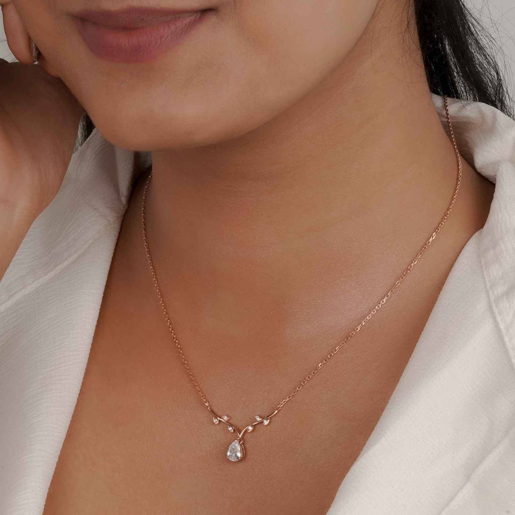 Rose Gold Italian Link Chain Necklace : ZLNKL-1052R