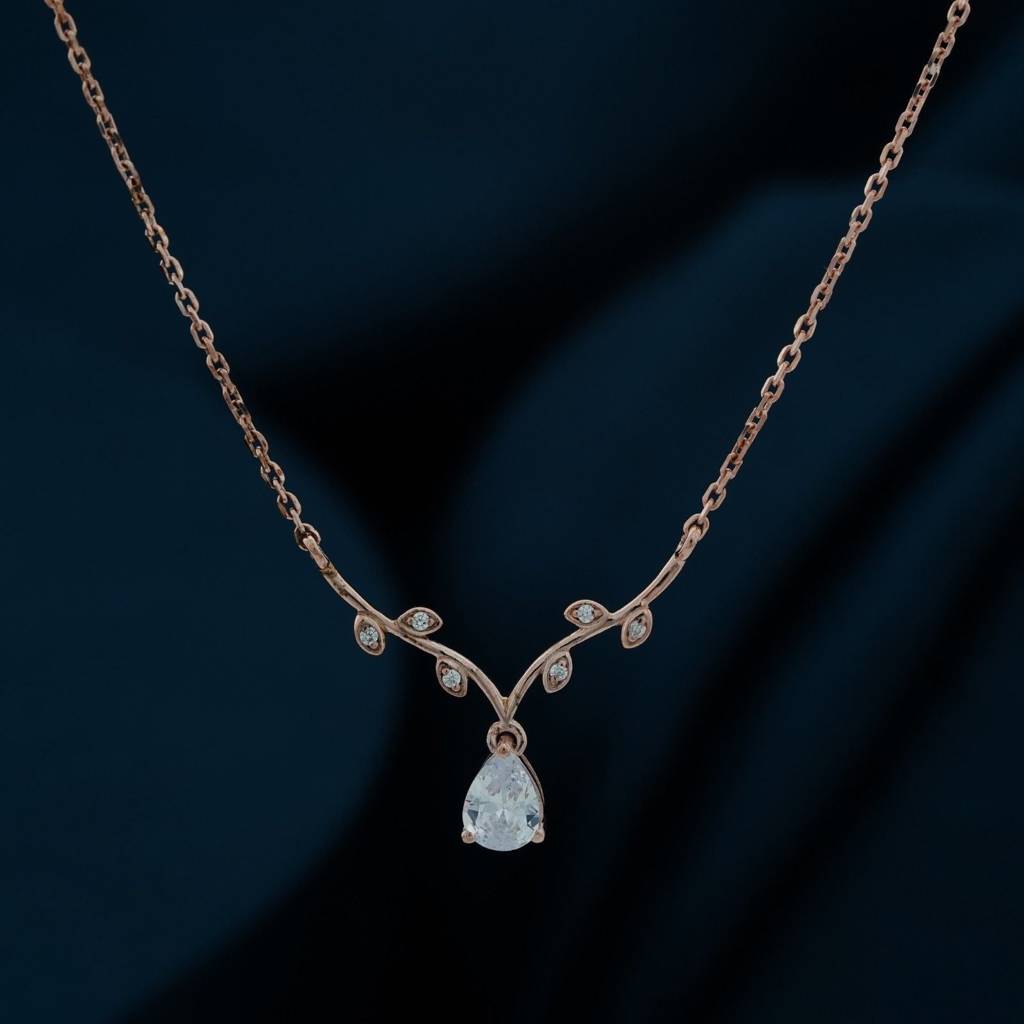 Rose Gold Italian Link Chain Necklace : ZLNKL-1052R