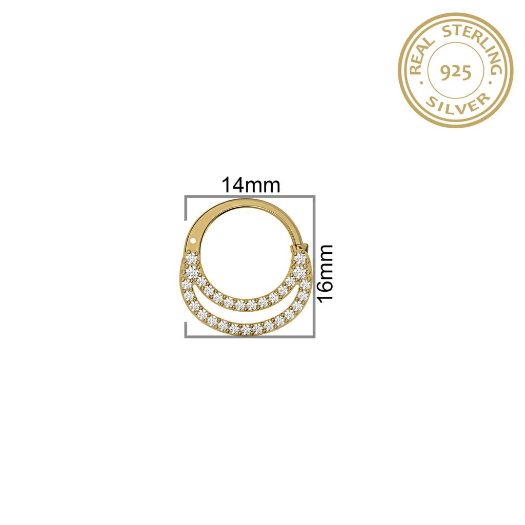 Swis Zircon Double Bar Nose Pin : ZLNSP-1003