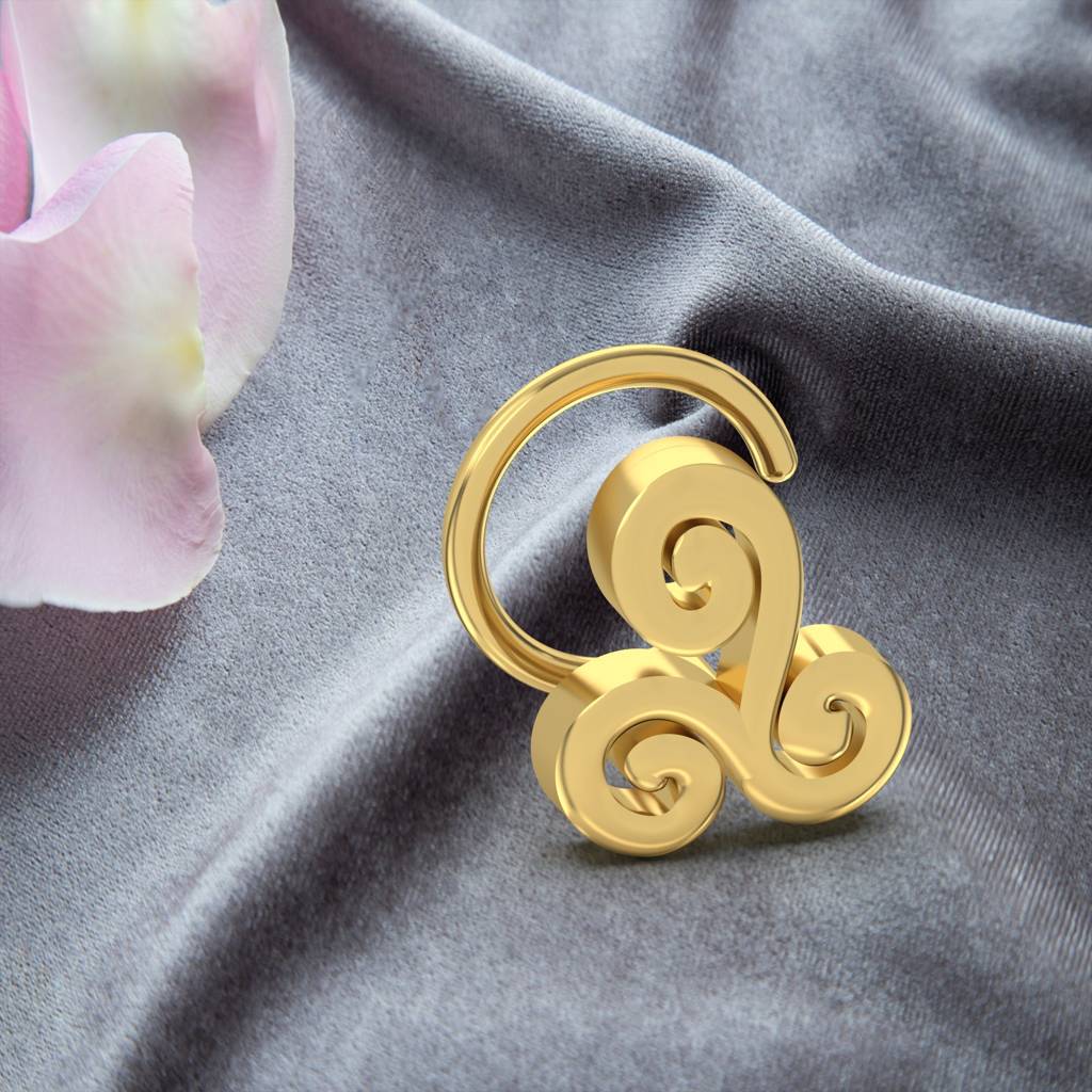 Triskelion Symbol Theme Nose Pin : ZLNSP-1012