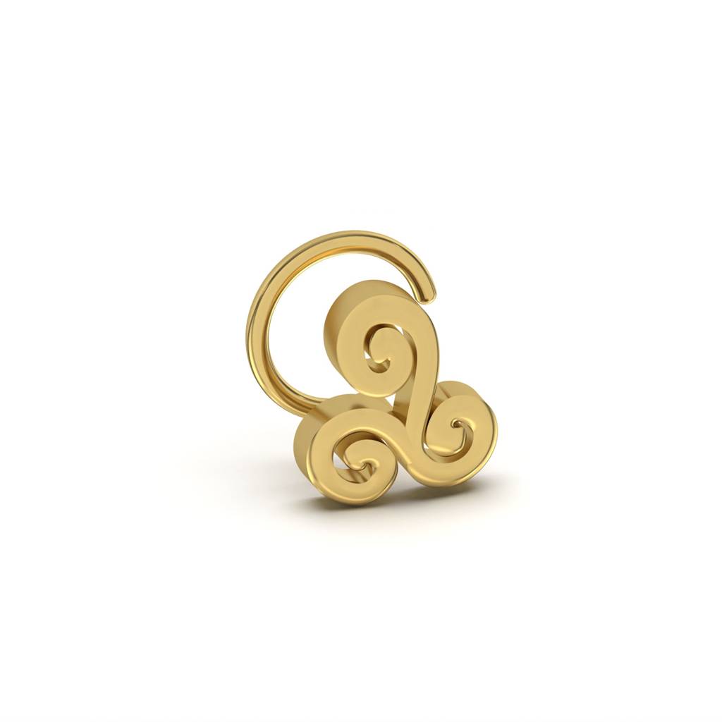 Triskelion Symbol Theme Nose Pin : ZLNSP-1012