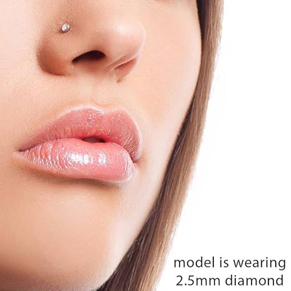 Cubic Zircon Nose Ring (Pack Of 2) : ZLNSP-1019R