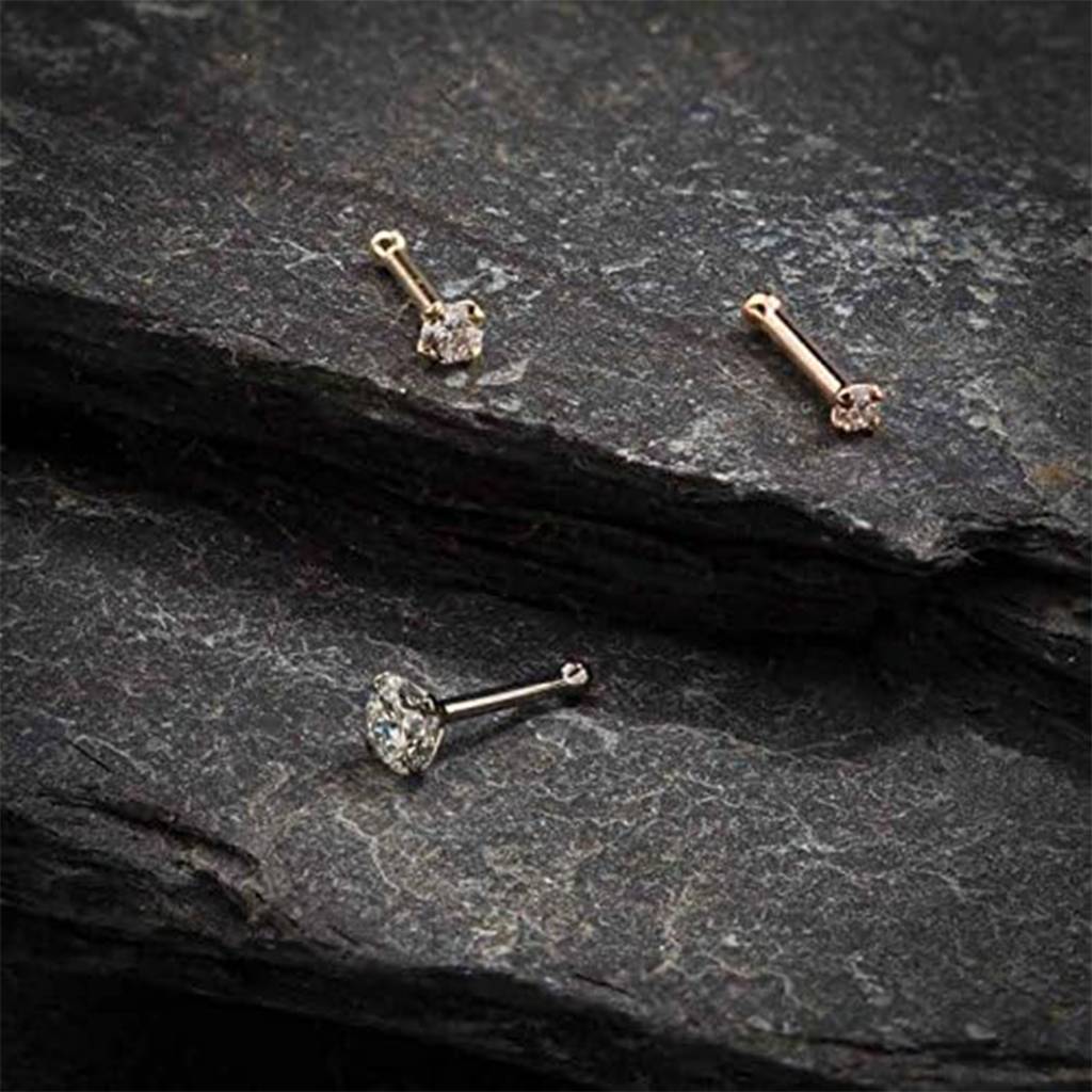 Cubic Zircon Nose Ring (Pack Of 2) : ZLNSP-1019Y