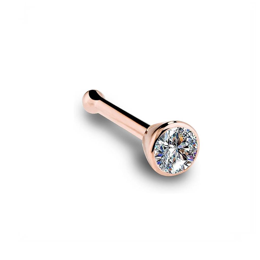 Sterling Bezel Nose Ring (Pack Of 2) : ZLNSP-1020R