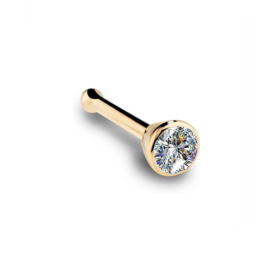 Sterling Bezel Nose Ring (Pack Of 2) : ZLNSP-1020Y