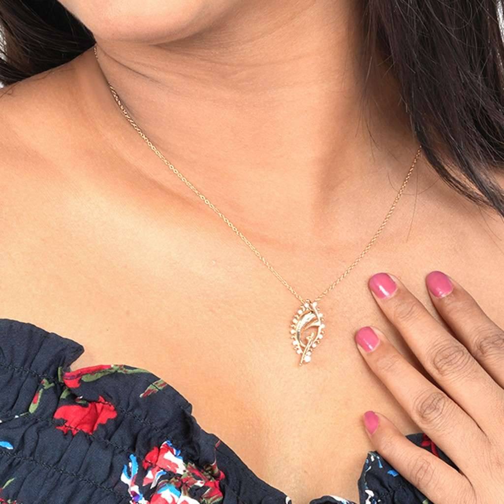 Golden Lord Ganesh Zircon Pendant : ZLP-1008