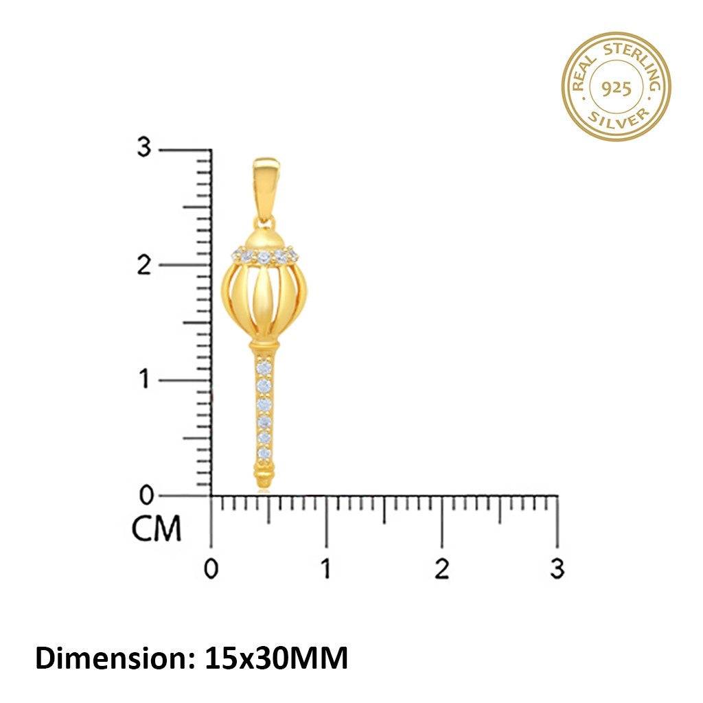 Golden Lord Hanuman Gada Pendant : ZLP-1009