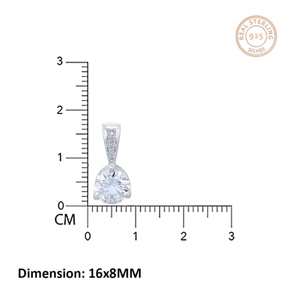 Silver Round Minimalist Pendant For Women : ZLP-1013