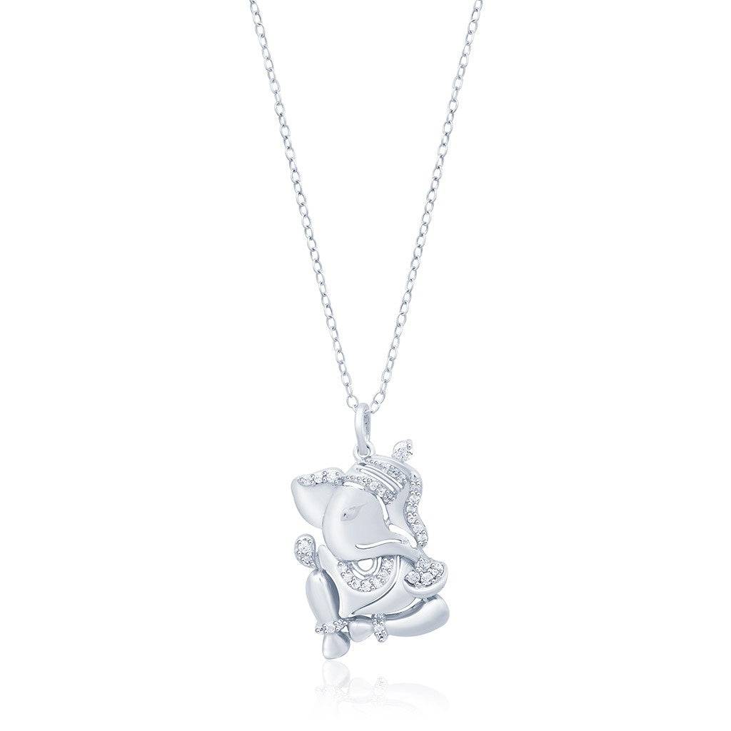 Silver Bal Ganesha Mini Pendant : ZLP-1023