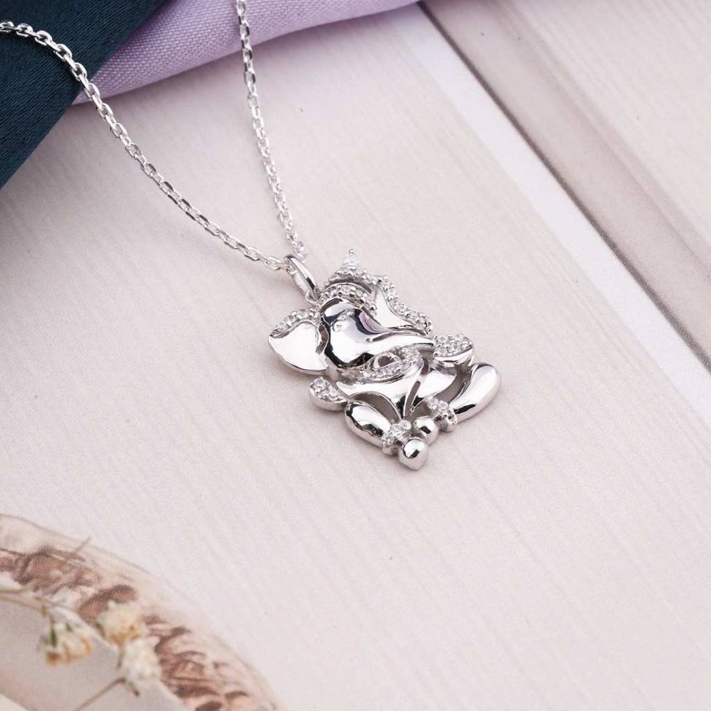 Silver Bal Ganesha Mini Pendant : ZLP-1023