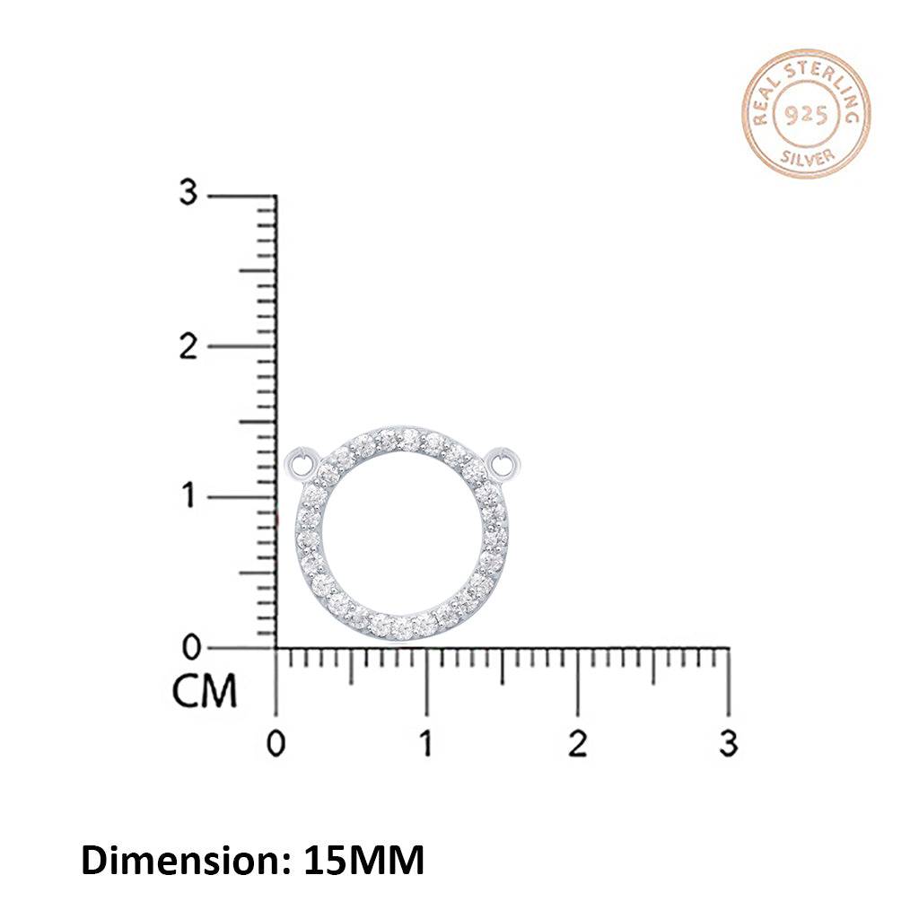 Silver Circle Minimalist Necklace : ZLP-1043