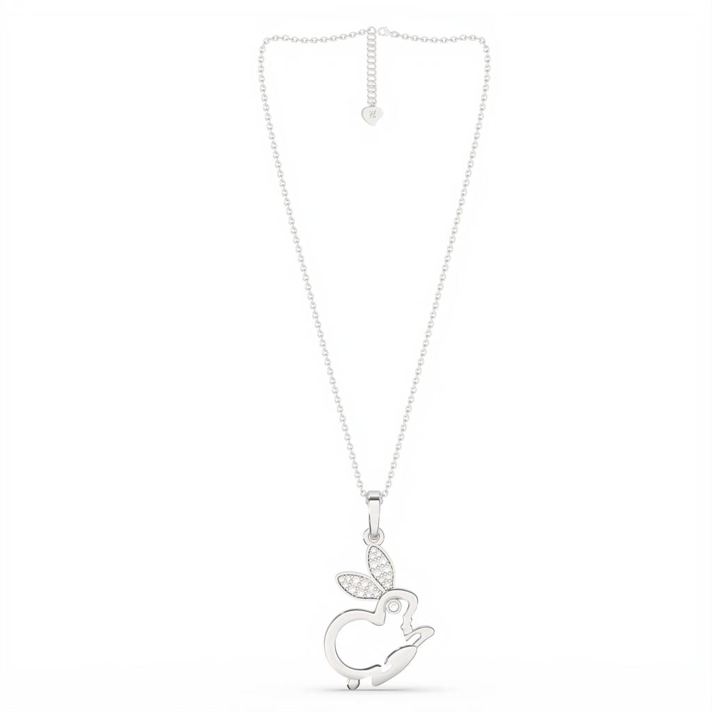 Silver Rabbit Animal Pendant : ZLP-1045