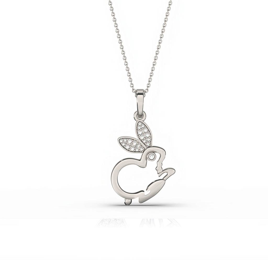 Silver Rabbit Animal Pendant : ZLP-1045