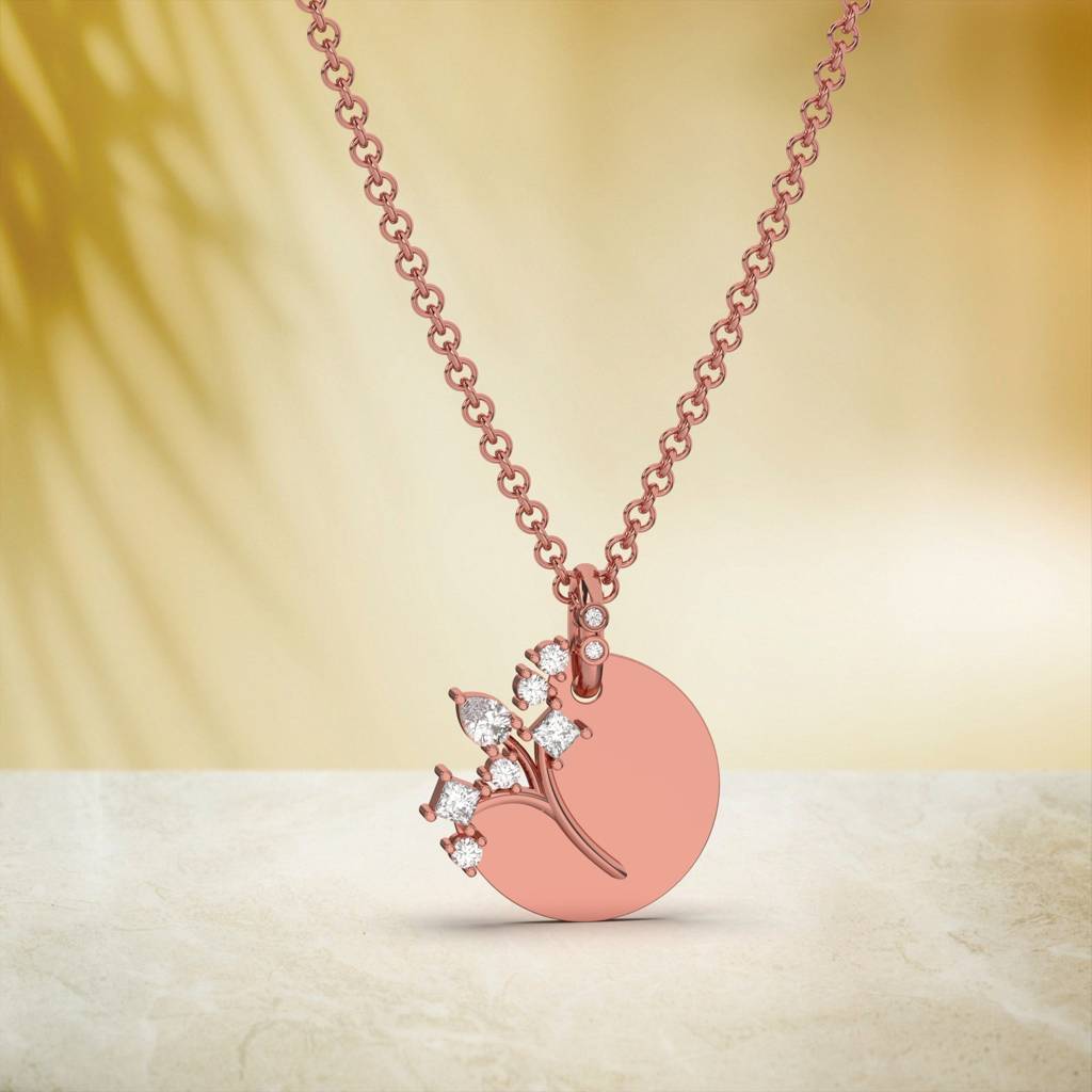 Rose Gold Family Tree Pendant : ZLP-1079