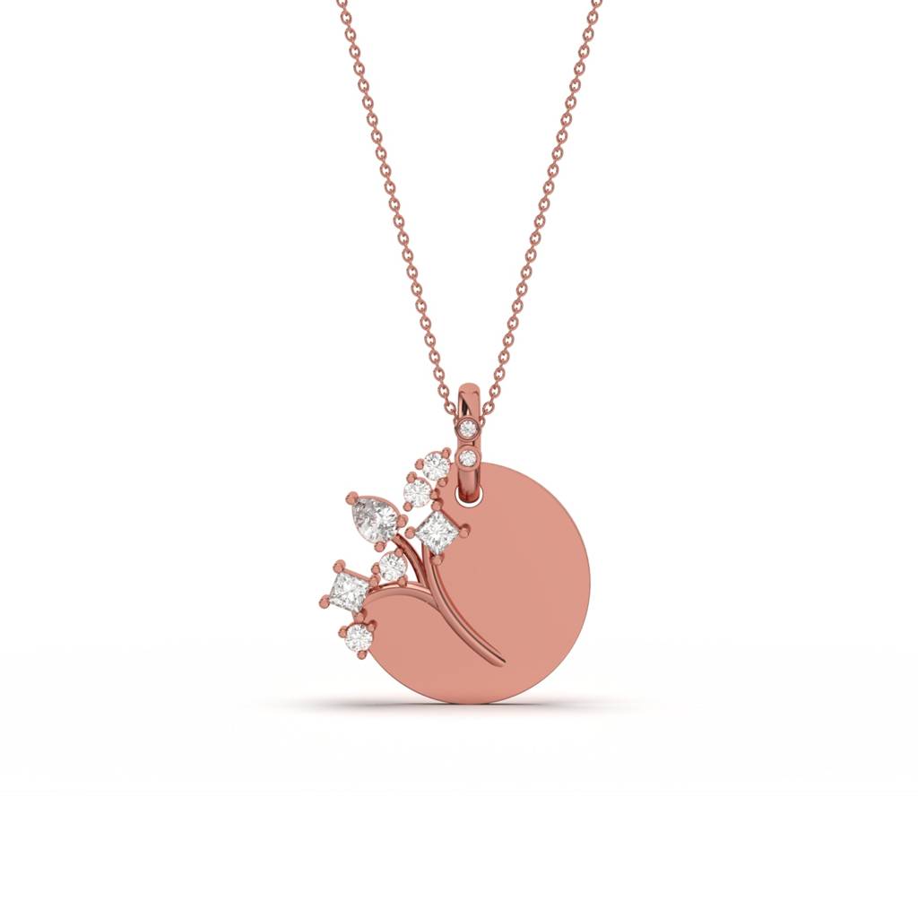 Rose Gold Family Tree Pendant : ZLP-1079