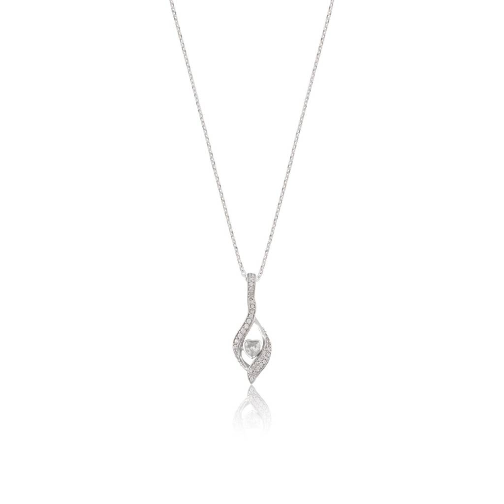 Silver Moonlight Diamond Pendant : ZLP-1083