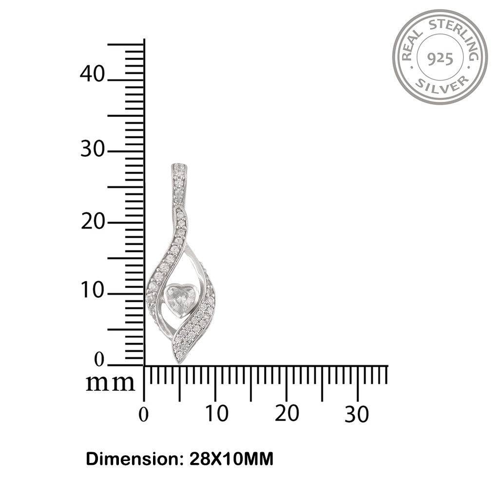 Silver Moonlight Diamond Pendant : ZLP-1083