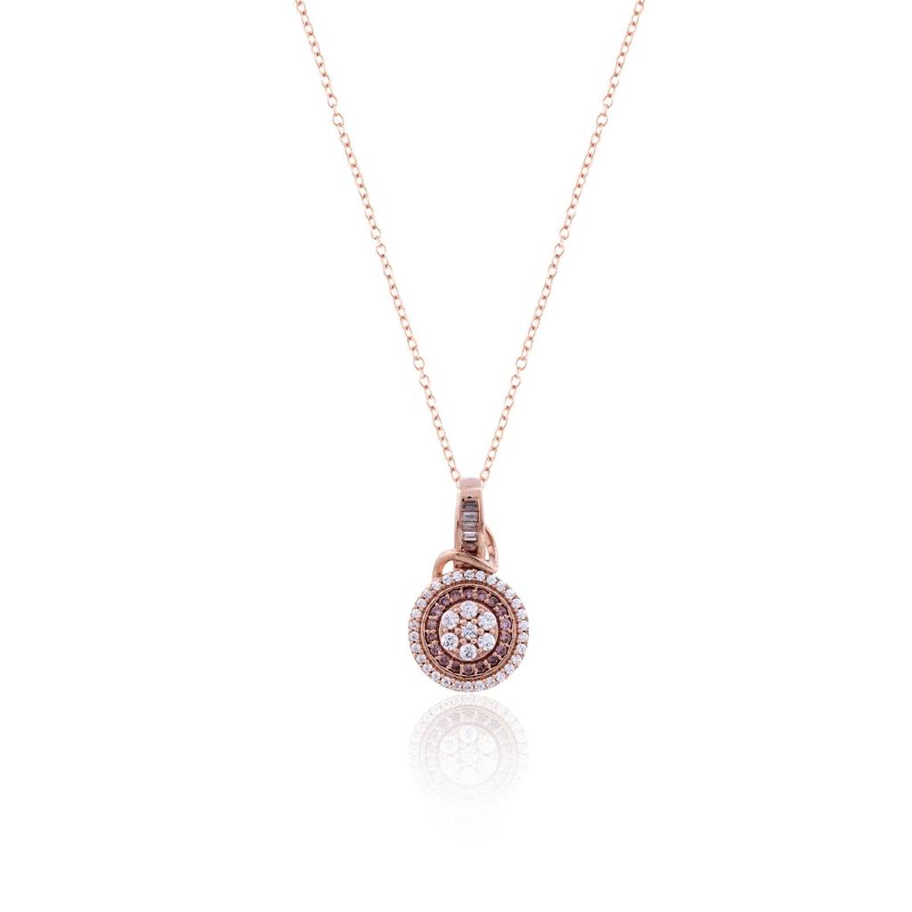 Rose Gold Cluster Pendant Necklace : ZLP-1089
