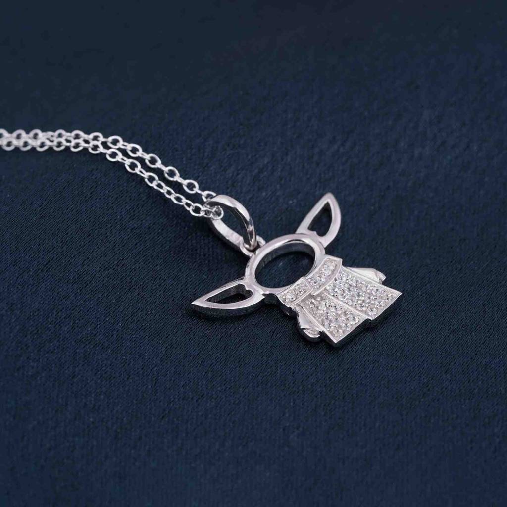 Silver Star Wars Baby Yoda Grogu Pendant : ZLP-1092