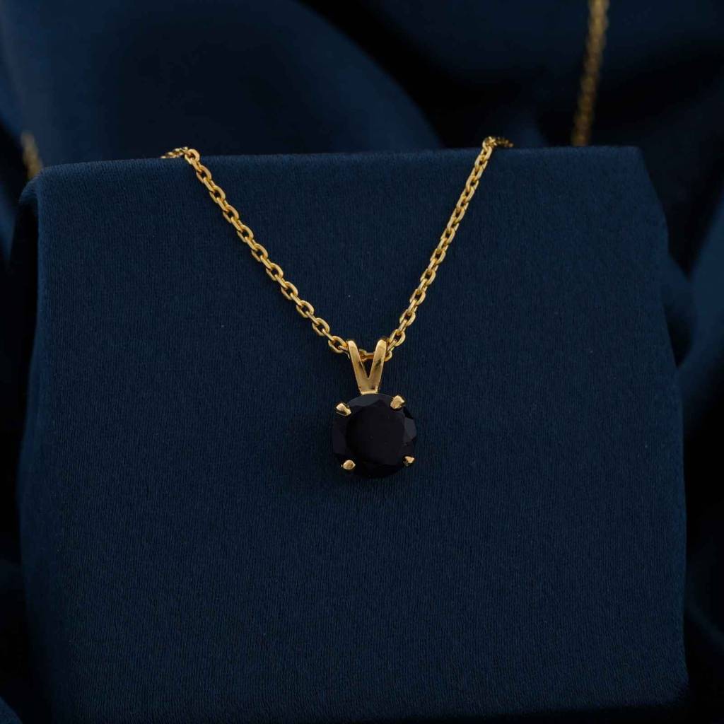 Golden Black Diamond Spherical Pendant : ZLP-1094Y