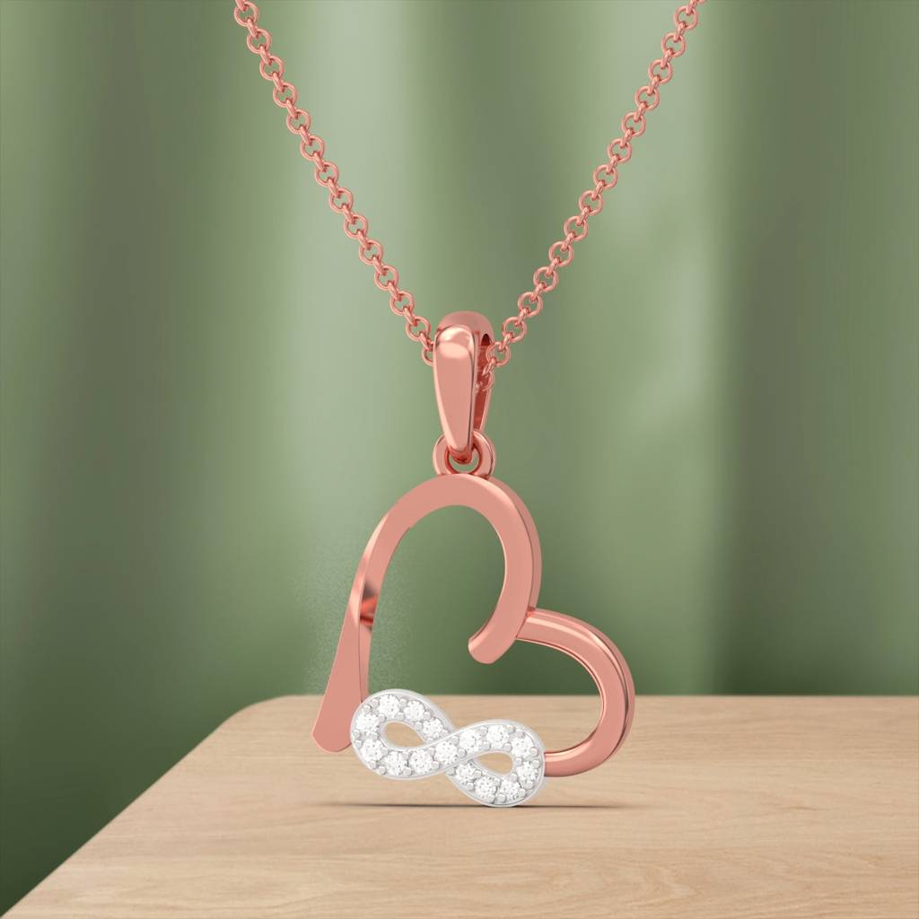 Rose Gold Infinity Pendant : ZLP-1097TT