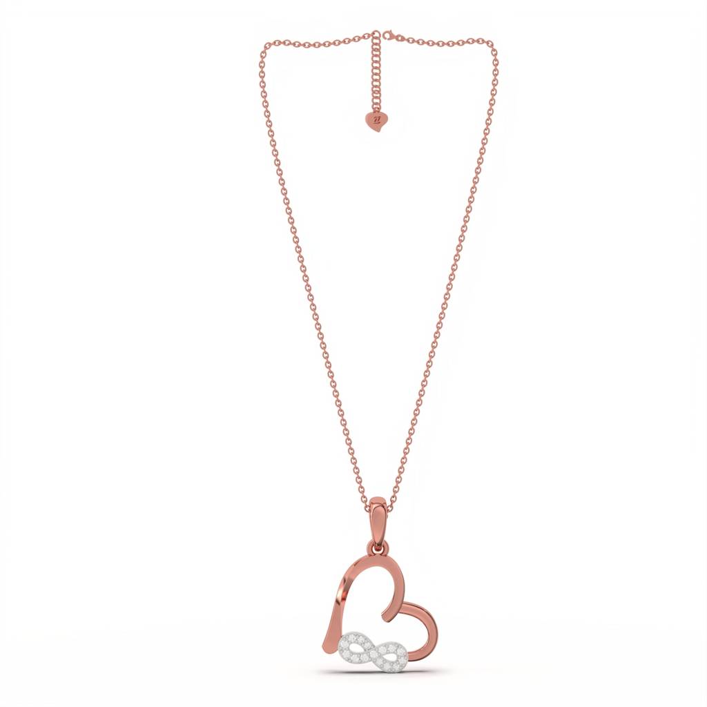 Rose Gold Infinity Pendant : ZLP-1097TT