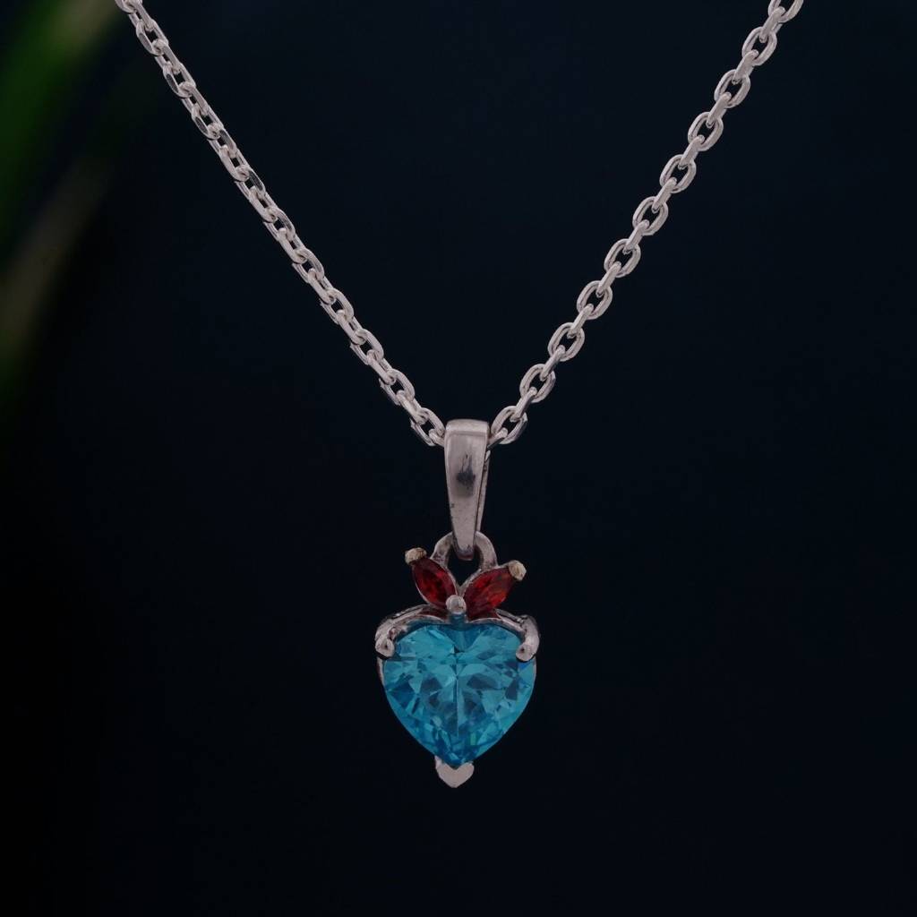 Silver Heart Shaped Bold Pendant : ZLP-1100