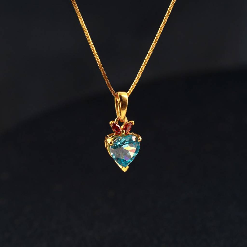 Golden Heart Shaped Bold Pendant : ZLP-1100Y