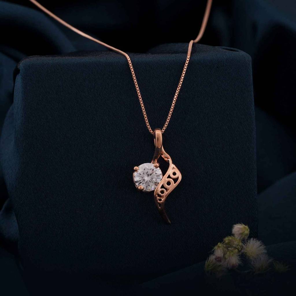 Rose Gold Strand Pendant For Girls : ZLP-1111R