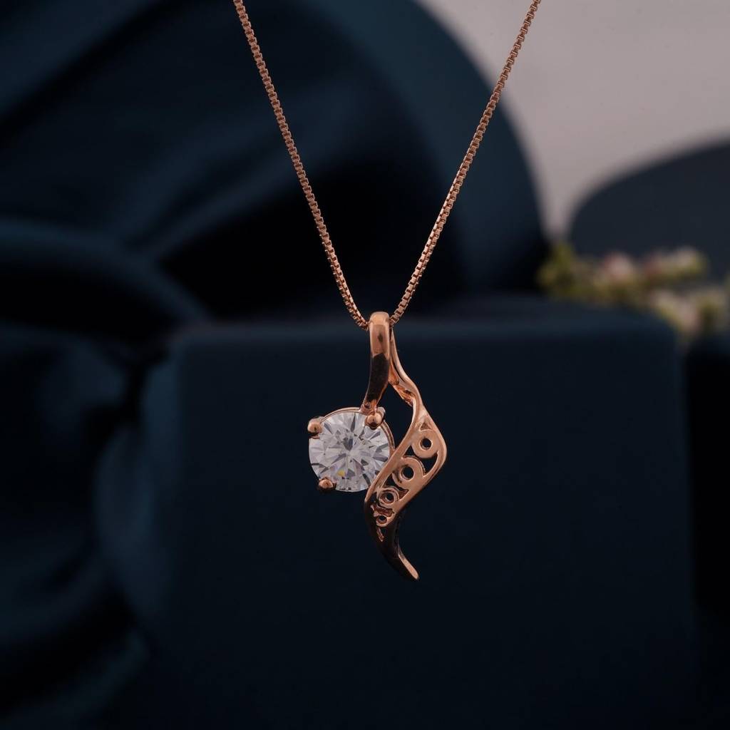 Rose Gold Strand Pendant For Girls : ZLP-1111R