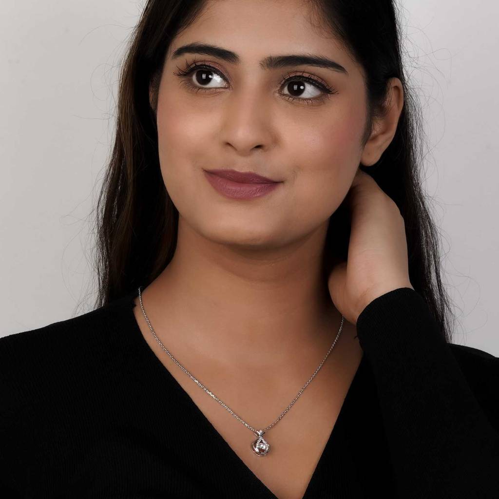 Silver Water Drop Pendant : ZLP-1121