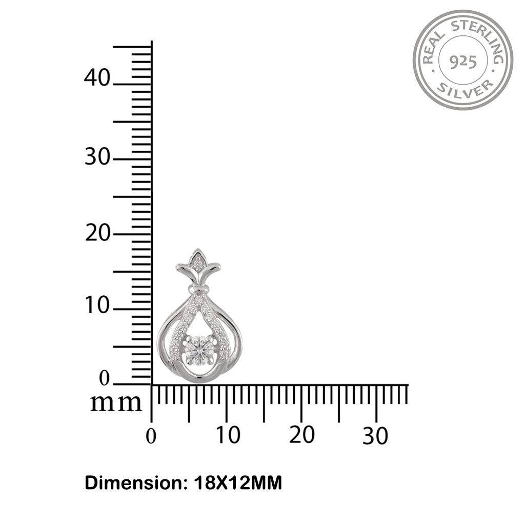 Silver Water Drop Pendant : ZLP-1121