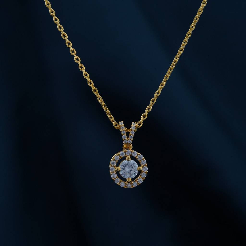 Golden Graceful Compass Pendant : ZLP-1124Y