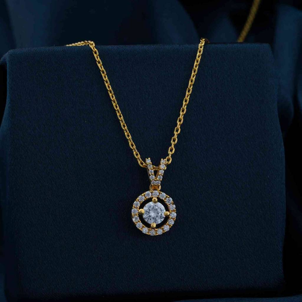 Golden Graceful Compass Pendant : ZLP-1124Y
