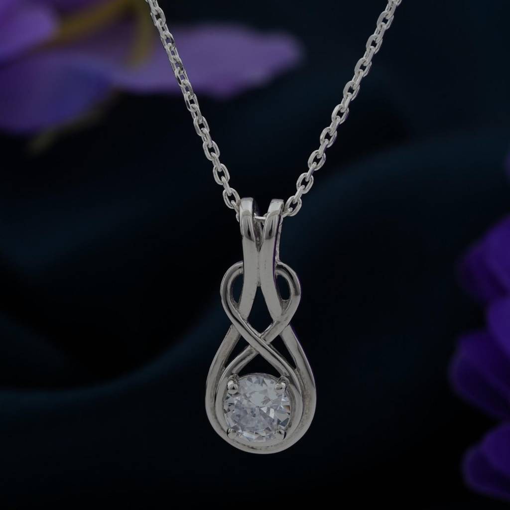 Silver Infinity Knot Pendant : ZLP-1133