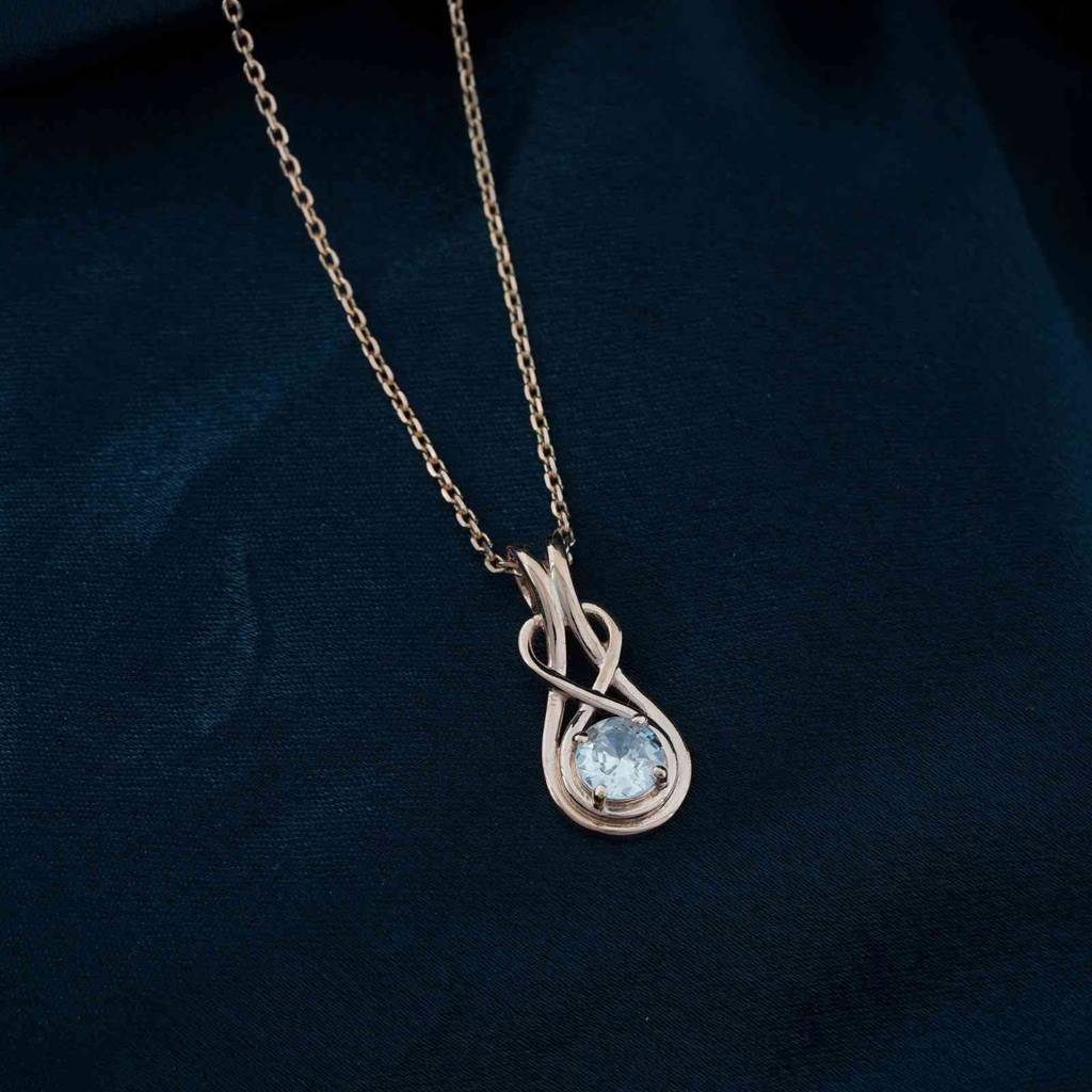 Rose Gold Infinity Knot Pendant : ZLP-1133R