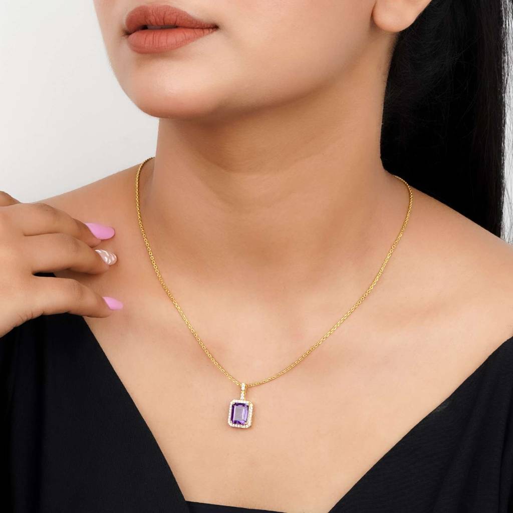 Golden Midnight Blue Sapphire Pendant : ZLP-1134Y