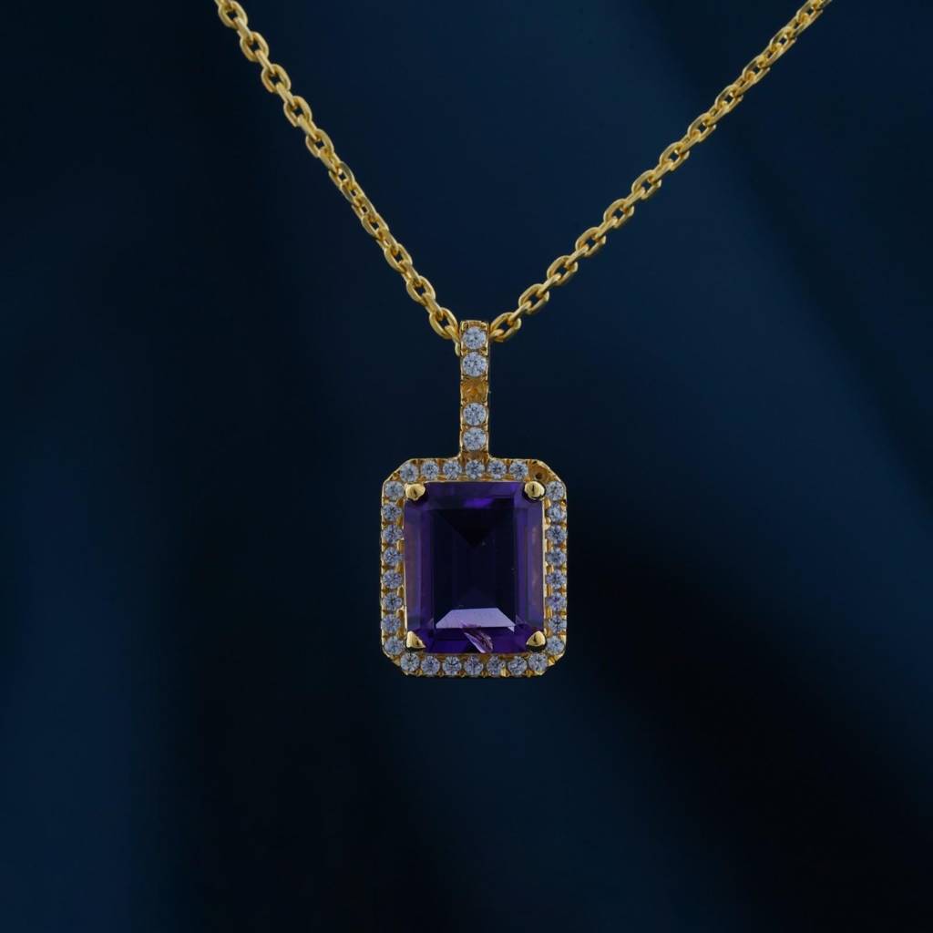 Golden Midnight Blue Sapphire Pendant : ZLP-1134Y