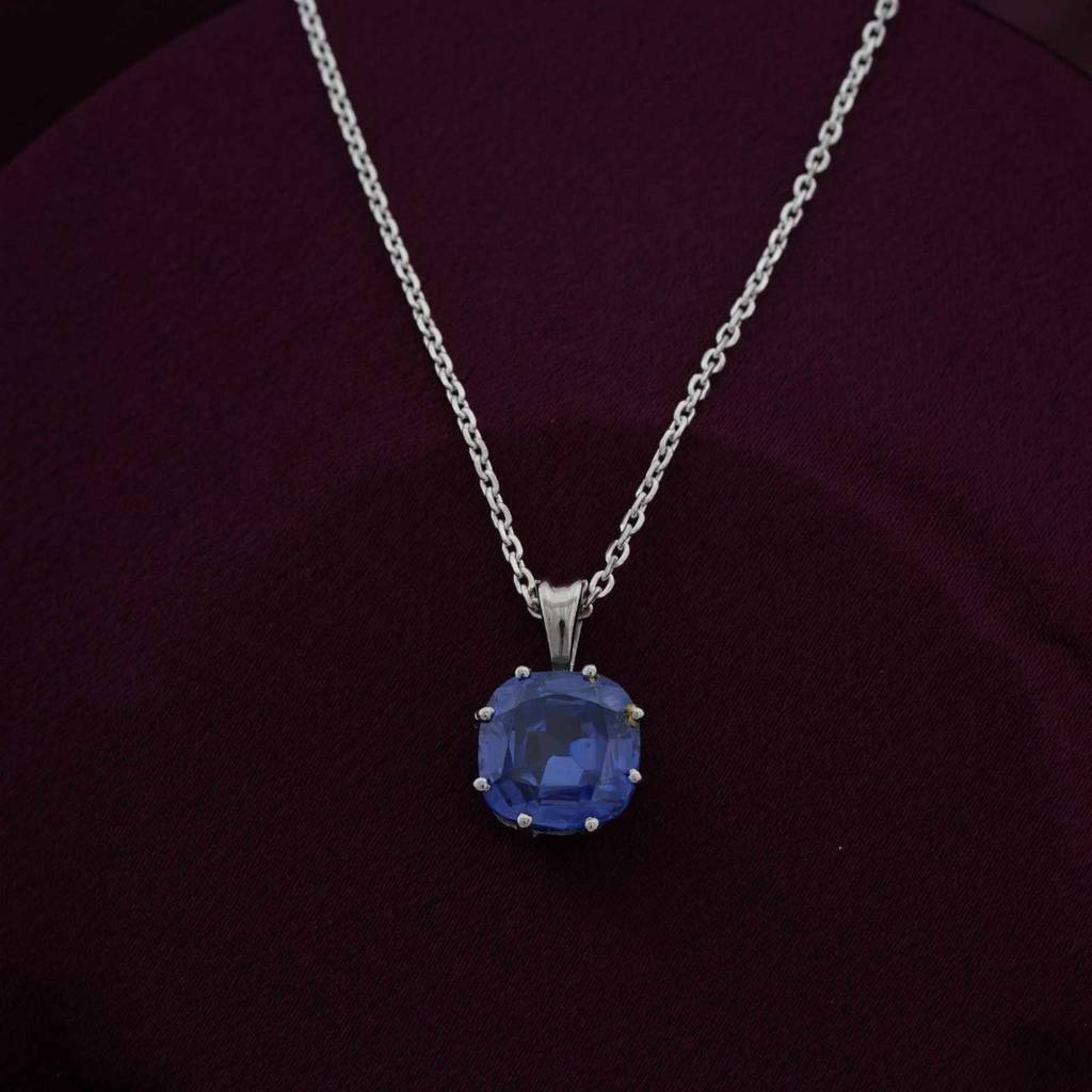 Silver Royal Blue Pendant : ZLP-1135