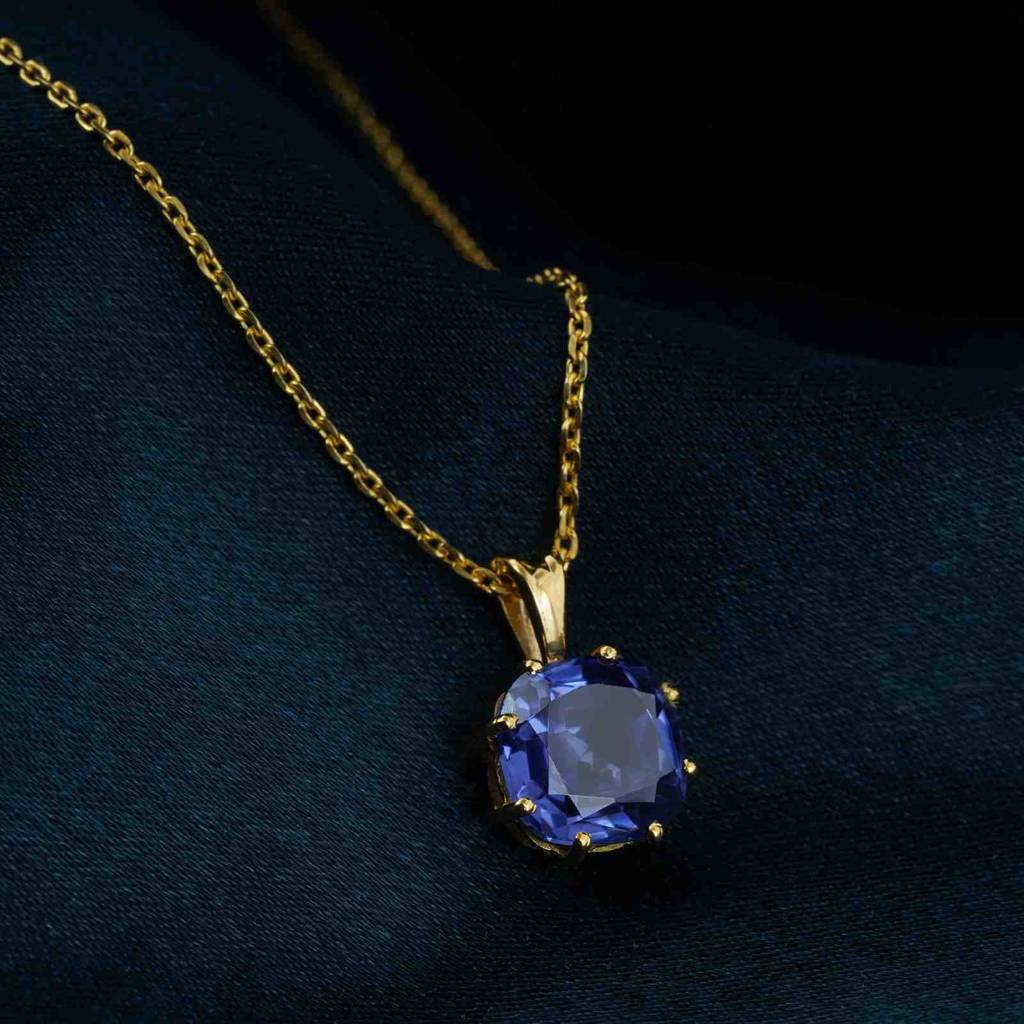 Golden Royal Blue Pendant : ZLP-1135Y