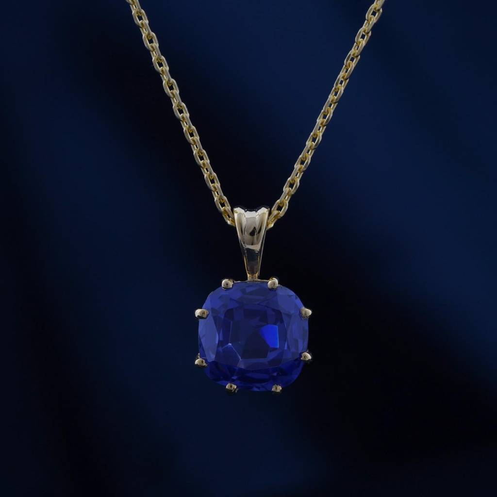 Golden Royal Blue Pendant : ZLP-1135Y